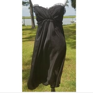 Vera Wang silk strapless dress